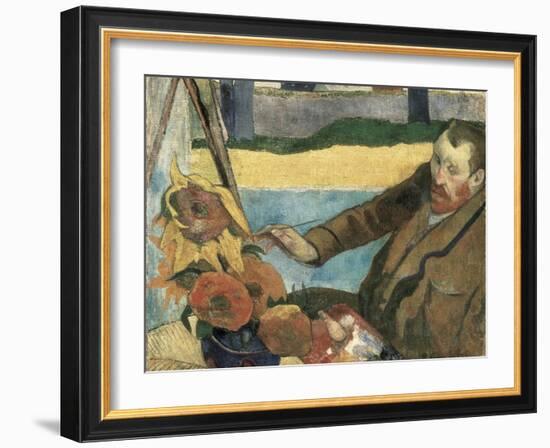 Van Gogh Painting Sunflowers-Paul Gauguin-Framed Art Print