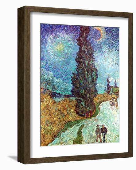 Van Gogh: Road, 1890-Vincent van Gogh-Framed Giclee Print