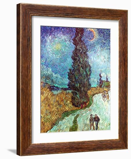 Van Gogh: Road, 1890-Vincent van Gogh-Framed Giclee Print