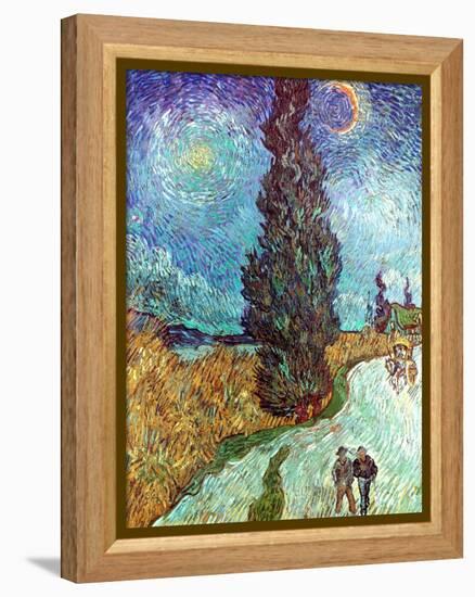 Van Gogh: Road, 1890-Vincent van Gogh-Framed Premier Image Canvas