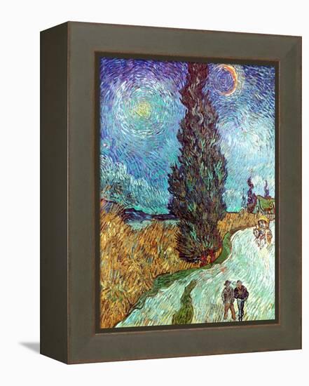 Van Gogh: Road, 1890-Vincent van Gogh-Framed Premier Image Canvas