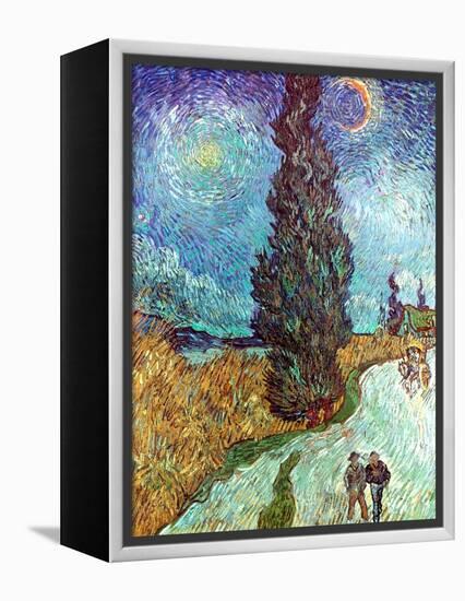 Van Gogh: Road, 1890-Vincent van Gogh-Framed Premier Image Canvas