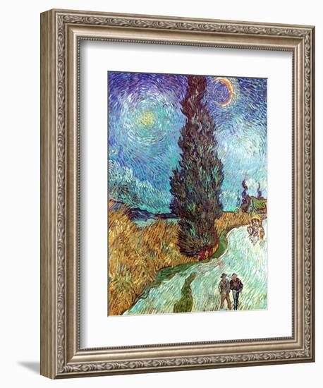 Van Gogh: Road, 1890-Vincent van Gogh-Framed Giclee Print