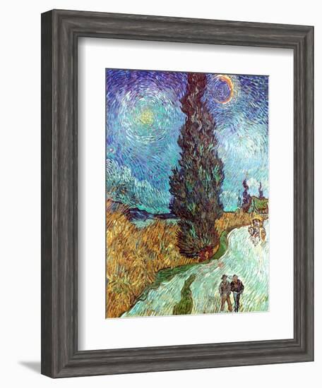 Van Gogh: Road, 1890-Vincent van Gogh-Framed Giclee Print