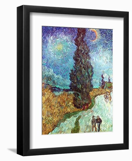 Van Gogh: Road, 1890-Vincent van Gogh-Framed Giclee Print