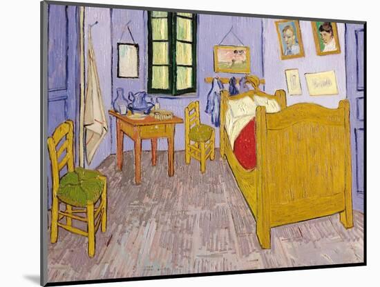 Van Gogh's Bedroom at Arles, 1889-Vincent van Gogh-Mounted Premium Giclee Print
