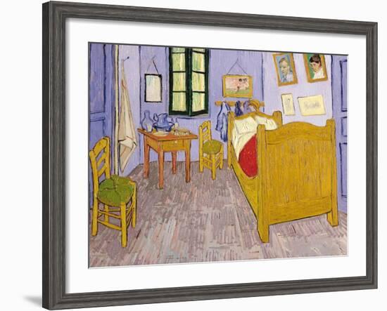 Van Gogh's Bedroom at Arles, 1889-Vincent van Gogh-Framed Premium Giclee Print