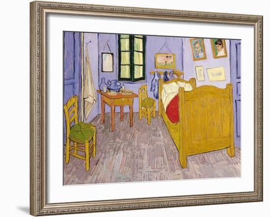 Van Gogh's Bedroom at Arles, 1889-Vincent van Gogh-Framed Premium Giclee Print