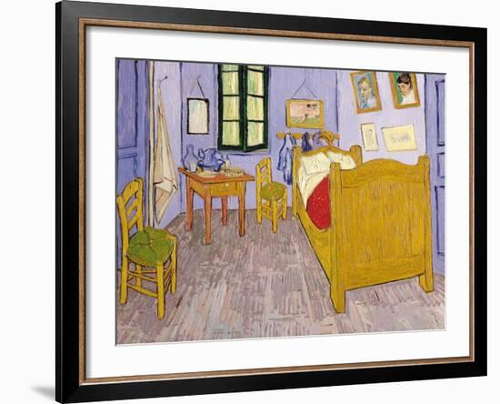 Van Gogh's Bedroom at Arles, 1889-Vincent van Gogh-Framed Premium Giclee Print