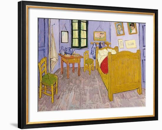 Van Gogh's Bedroom at Arles, 1889-Vincent van Gogh-Framed Premium Giclee Print