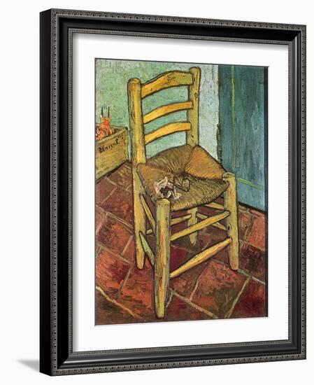 Van Gogh's Chair and Pipe, 1888-Vincent van Gogh-Framed Giclee Print