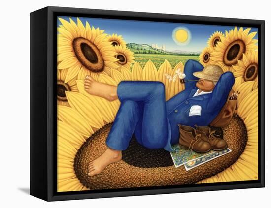 Van Gogh's Sunflowers, 1998-Frances Broomfield-Framed Premier Image Canvas