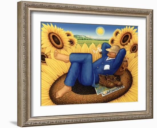 Van Gogh's Sunflowers, 1998-Frances Broomfield-Framed Giclee Print