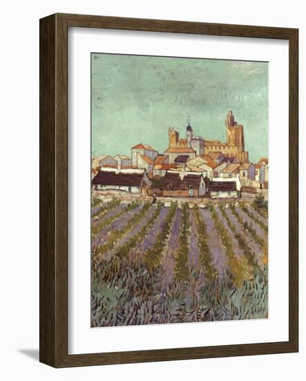 Van Gogh: Saintes-Maries.-Vincent van Gogh-Framed Giclee Print