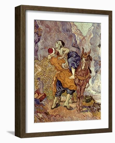 Van Gogh: Samaritan, 1890-Vincent van Gogh-Framed Premium Giclee Print