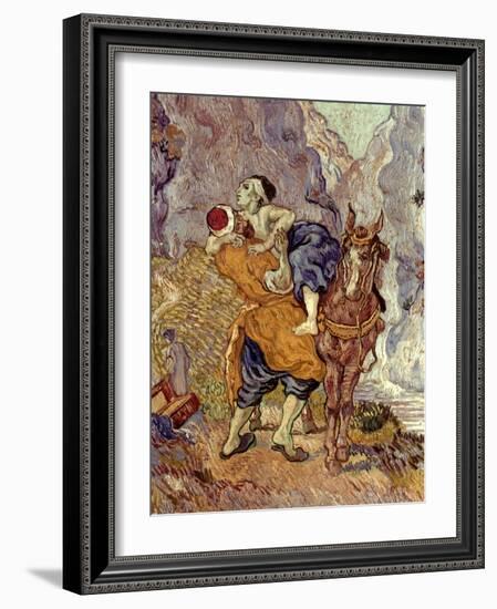 Van Gogh: Samaritan, 1890-Vincent van Gogh-Framed Premium Giclee Print