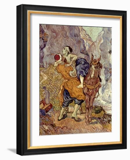 Van Gogh: Samaritan, 1890-Vincent van Gogh-Framed Premium Giclee Print