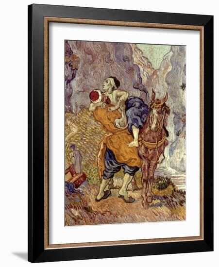 Van Gogh: Samaritan, 1890-Vincent van Gogh-Framed Giclee Print