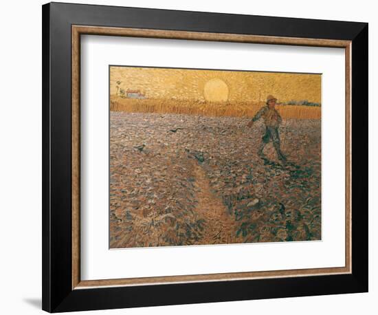 Van Gogh: Sower, 1888-Vincent van Gogh-Framed Premium Giclee Print