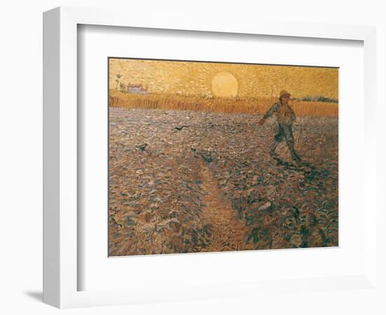 Van Gogh: Sower, 1888-Vincent van Gogh-Framed Premium Giclee Print