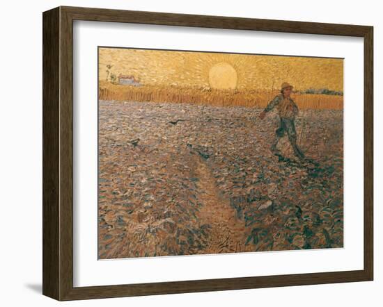 Van Gogh: Sower, 1888-Vincent van Gogh-Framed Giclee Print