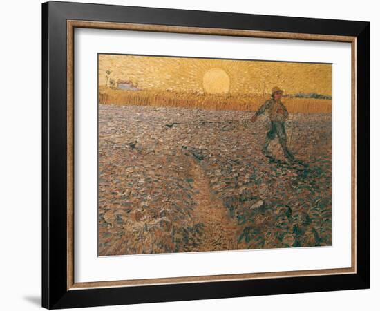 Van Gogh: Sower, 1888-Vincent van Gogh-Framed Giclee Print