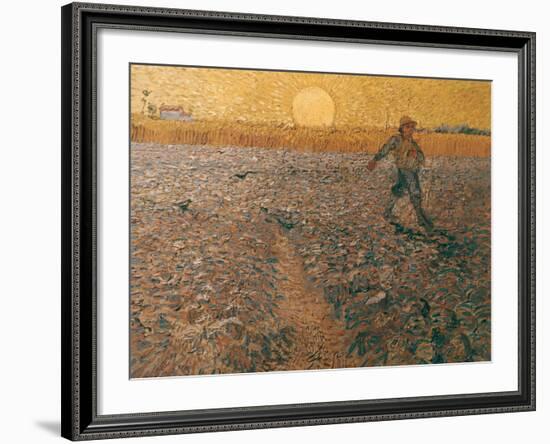 Van Gogh: Sower, 1888-Vincent van Gogh-Framed Giclee Print