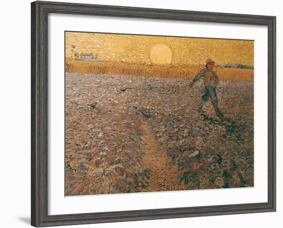 Van Gogh: Sower, 1888-Vincent van Gogh-Framed Giclee Print