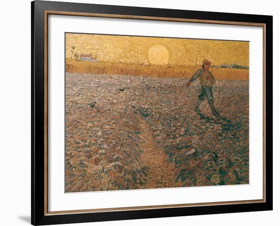 Van Gogh: Sower, 1888-Vincent van Gogh-Framed Giclee Print