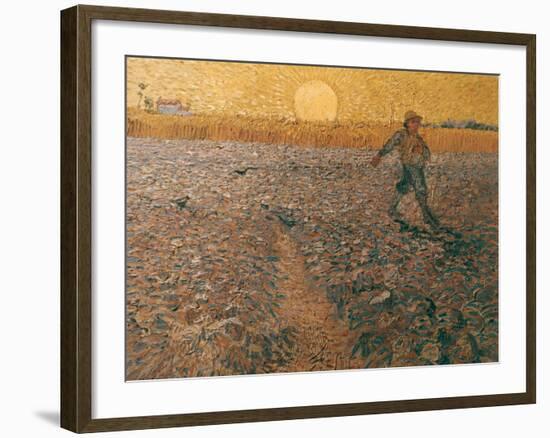 Van Gogh: Sower, 1888-Vincent van Gogh-Framed Giclee Print