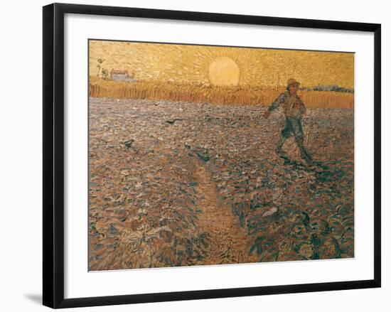 Van Gogh: Sower, 1888-Vincent van Gogh-Framed Giclee Print