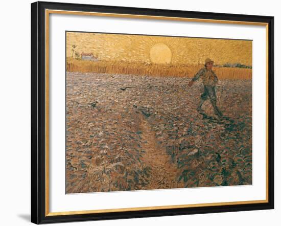 Van Gogh: Sower, 1888-Vincent van Gogh-Framed Giclee Print