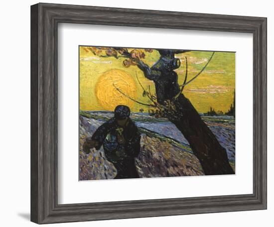 Van Gogh: Sower, 1888-Vincent van Gogh-Framed Giclee Print