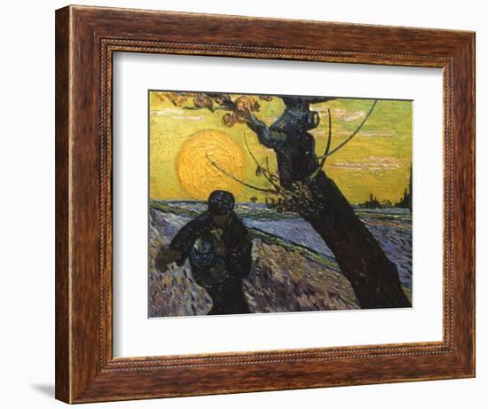 Van Gogh: Sower, 1888-Vincent van Gogh-Framed Giclee Print