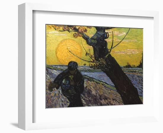 Van Gogh: Sower, 1888-Vincent van Gogh-Framed Giclee Print