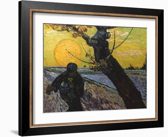 Van Gogh: Sower, 1888-Vincent van Gogh-Framed Giclee Print