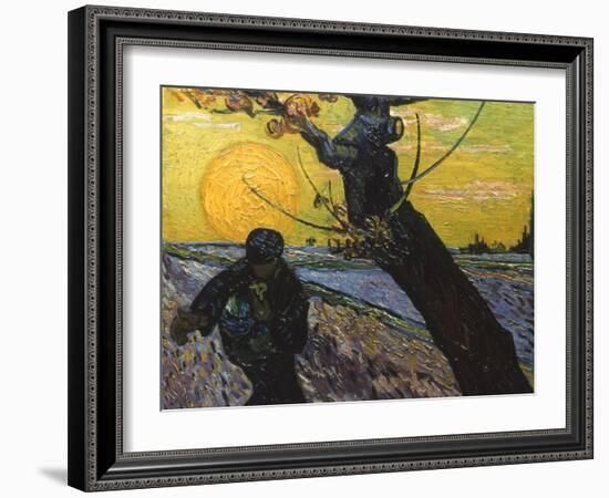 Van Gogh: Sower, 1888-Vincent van Gogh-Framed Giclee Print