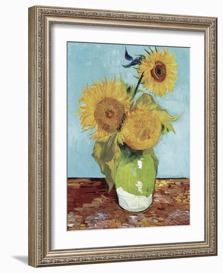 Van Gogh Sunflowers V-Vincent Van Gogh-Framed Art Print