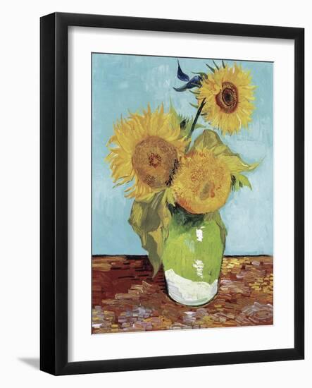 Van Gogh Sunflowers V-Vincent Van Gogh-Framed Art Print