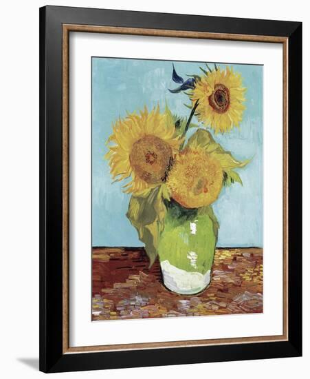 Van Gogh Sunflowers V-Vincent Van Gogh-Framed Art Print