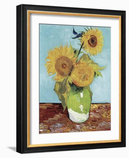 Van Gogh Sunflowers V-Vincent Van Gogh-Framed Art Print