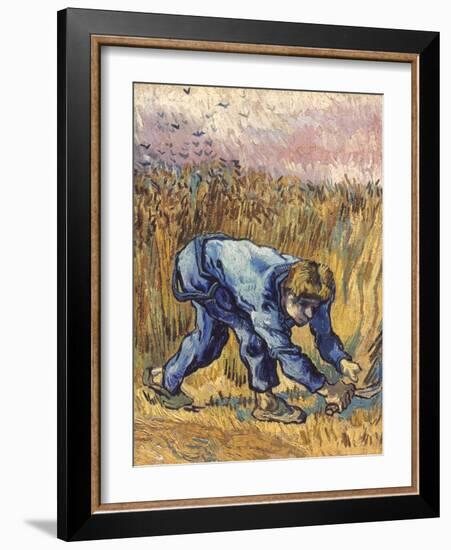 Van Gogh: The Reaper, 1889-Vincent van Gogh-Framed Giclee Print