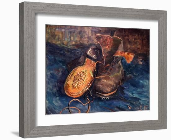 Van Gogh: The Shoes, 1887-Vincent van Gogh-Framed Giclee Print