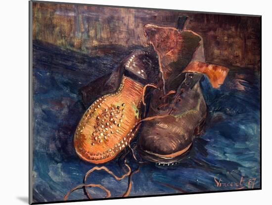 Van Gogh: The Shoes, 1887-Vincent van Gogh-Mounted Giclee Print