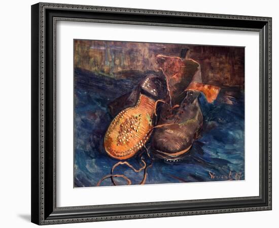 Van Gogh: The Shoes, 1887-Vincent van Gogh-Framed Giclee Print