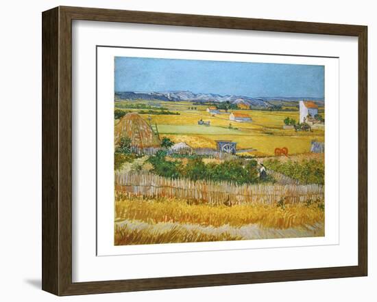 Van Gogh: Wheatfield, 1888-Vincent van Gogh-Framed Giclee Print