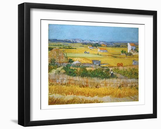 Van Gogh: Wheatfield, 1888-Vincent van Gogh-Framed Giclee Print