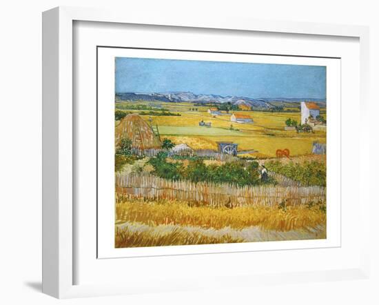 Van Gogh: Wheatfield, 1888-Vincent van Gogh-Framed Giclee Print