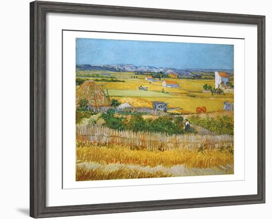 Van Gogh: Wheatfield, 1888-Vincent van Gogh-Framed Giclee Print