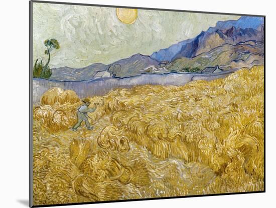 Van Gogh: Wheatfield, 1889-Vincent van Gogh-Mounted Giclee Print